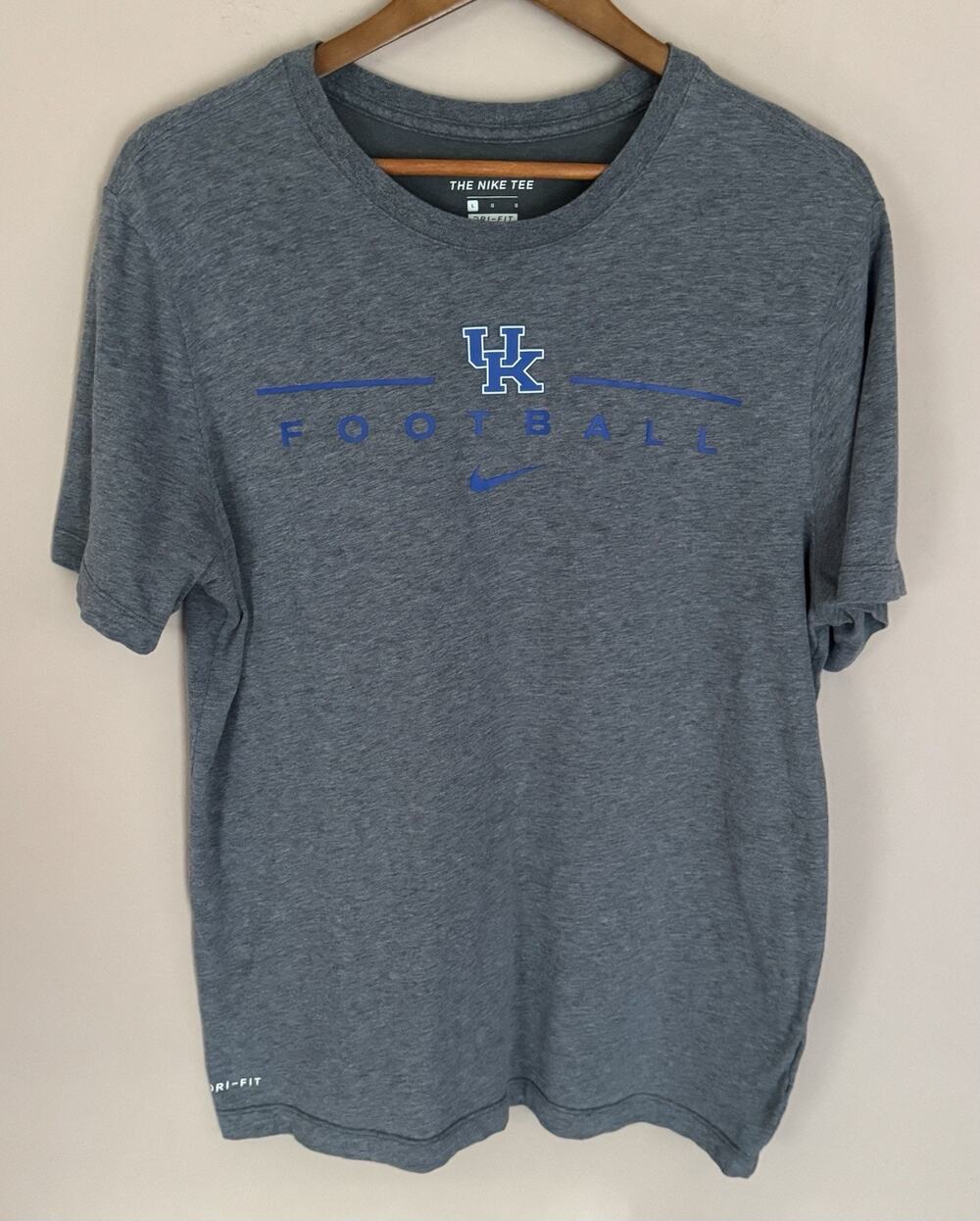 Nike Dri-fit Kentucky Football Gray Large T-shirt